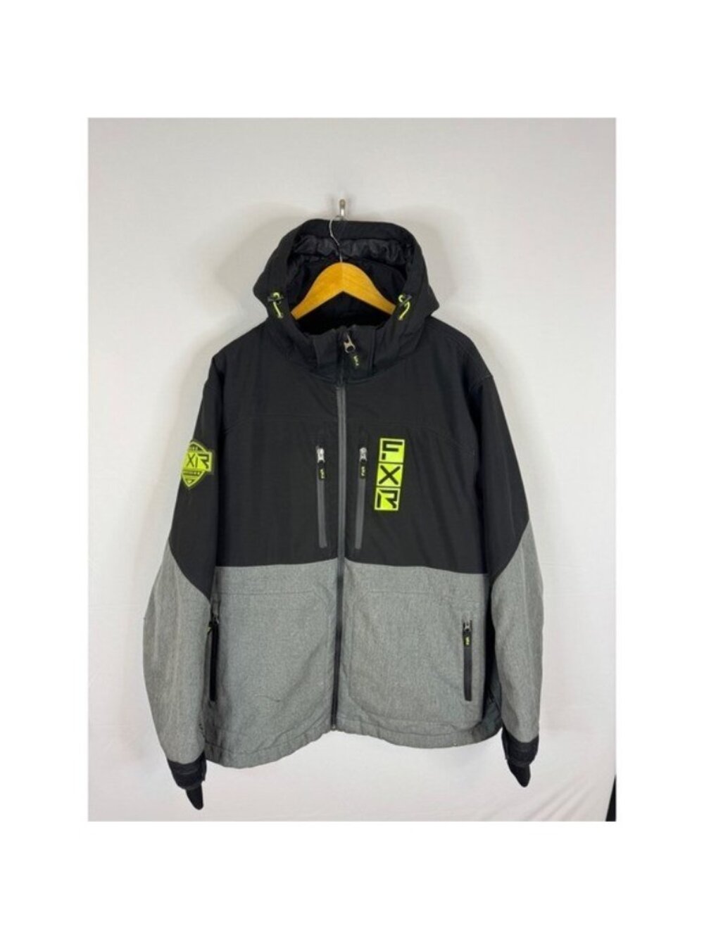 FXR Racing Men Black Gray Neon F.A.S.T. Snowmobile Jacket 3XL Performance